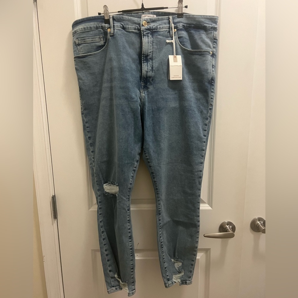 GOOD AMERICAN GOOD LEGS CROP SKINNY JEAN SIZE 22 NWT